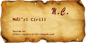 Mözl Cirill névjegykártya
